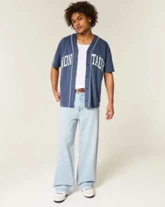 Lysvasket New York Graphic Super Baggy Jeans