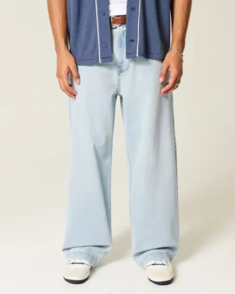Lysvasket New York Graphic Super Baggy Jeans
