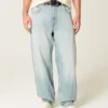 Lysvasket skaterbaggyjeans