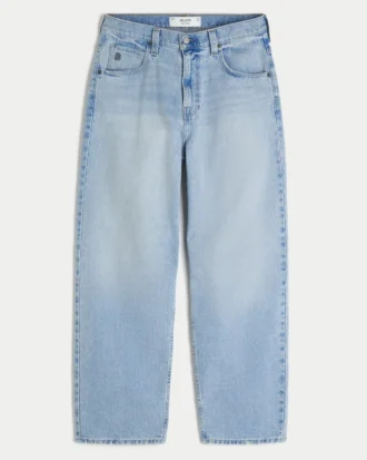 Lysvasket skaterbaggyjeans