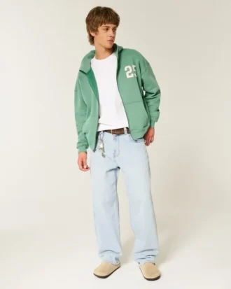 Lysvasket skaterbaggyjeans