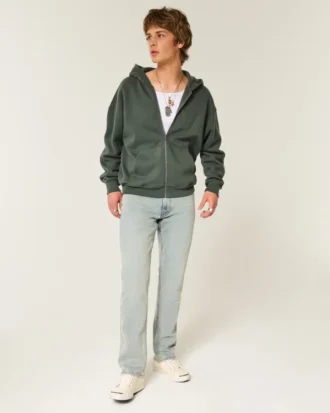 Lysvasket slim straight jeans