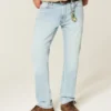 Lysvasket slim straight jeans