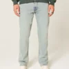 Lysvasket slim straight jeans