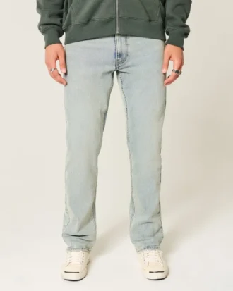 Lysvasket slim straight jeans