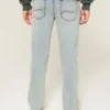Lysvasket slim straight jeans
