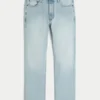 Lysvasket slim straight jeans