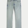 Lysvasket slim straight jeans