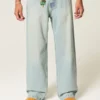 Lysvasket superbaggy jeans