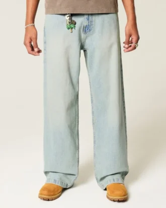 Lysvasket superbaggy jeans