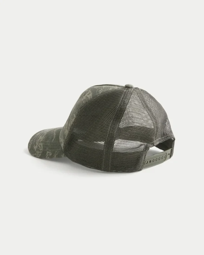 Mac’s Muscles & Rods grafisk camo trucker-hatt