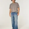 Medium Wash Alien Graphic Baggy Jeans