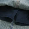 Medium Wash brodert denim miniskjørt