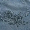 Medium Wash Doodle Baggy Jeans