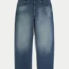 Mediumvasket Eagle Graphic Skater Baggy Jeans