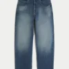 Mediumvasket Eagle Graphic Skater Baggy Jeans