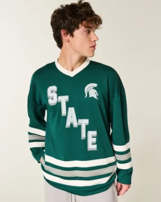 Michigan State University Spartans grafisk hockey-trøye