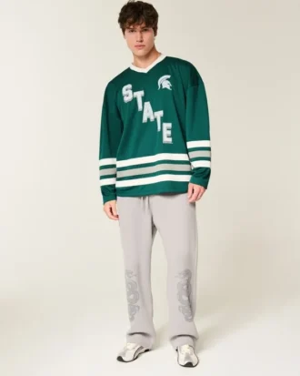 Michigan State University Spartans grafisk hockey-trøye