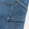 Middels vasket baggy malerjeansshorts