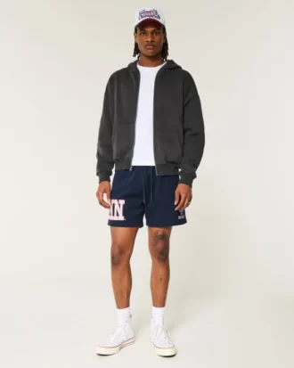 Midt-lår fleece UConn Huskies grafiske shorts