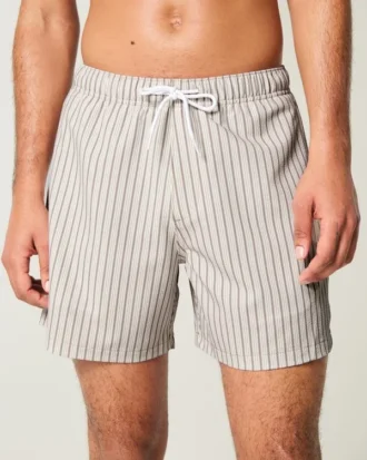 Midt-lår Seersucker Volley badebukser
