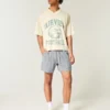Midt-lårlange seersucker-shorts