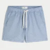 Midt-lårshorts i linblanding