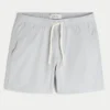 Midt-lårshorts i linblanding