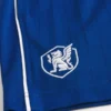 Midt-lårstrikkede fotballshorts med logo
