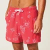 Midt på låret Broderte volley-badeshorts