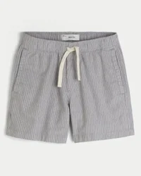 Midt på låret linblanding pull-on shorts