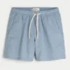 Midt på låret linblanding pull-on shorts