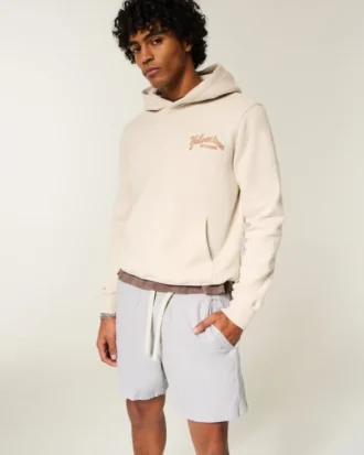 Midt på låret linblanding pull-on shorts
