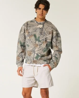 Midt på låret linblanding pull-on shorts