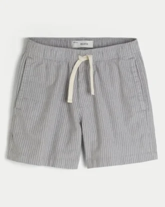 Midt på låret linblanding pull-on shorts