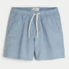 Midt på låret linblanding pull-on shorts