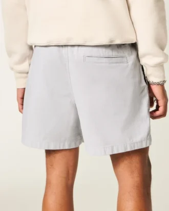 Midt på låret linblanding pull-on shorts