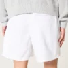 Midt på låret linblanding pull-on shorts