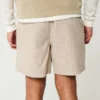 Midt på låret linblanding pull-on shorts