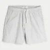 Midt på låret linblanding pull-on shorts