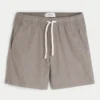 Midt på låret linblanding pull-on shorts