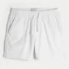 Midt på låret linblanding pull-on shorts