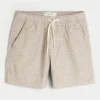 Midt på låret linblanding pull-on shorts
