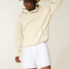 Midt på låret linblanding Seersucker shorts