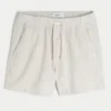 Midt på låret linblanding Seersucker shorts
