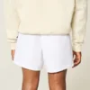Midt på låret linblanding Seersucker shorts