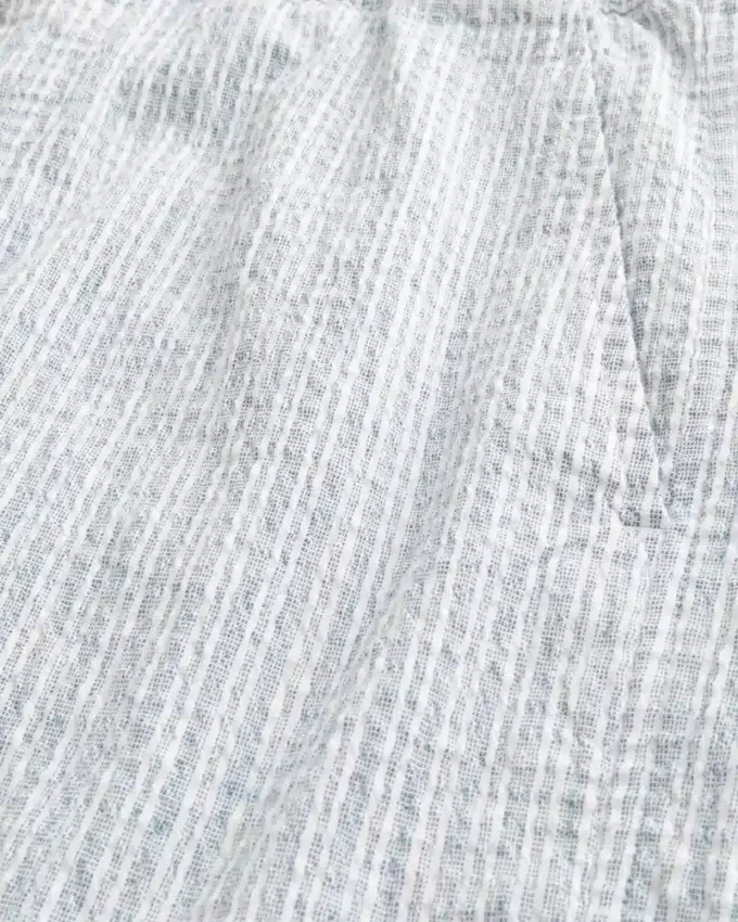 Midt på låret linblanding Seersucker shorts