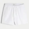 Midt på låret linblanding Seersucker shorts