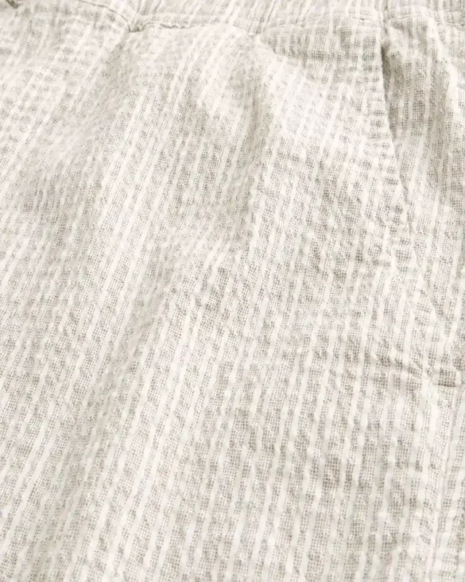 Midt på låret linblanding Seersucker shorts
