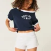 Mini-shorts i fleece med striper på siden